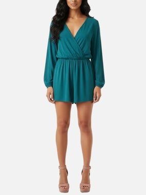 Turquoise Long Sleeve Romper